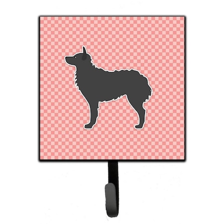 Micasa Croatian Sheepdog Checkerboard Pink Leash or Key Holder MI221801